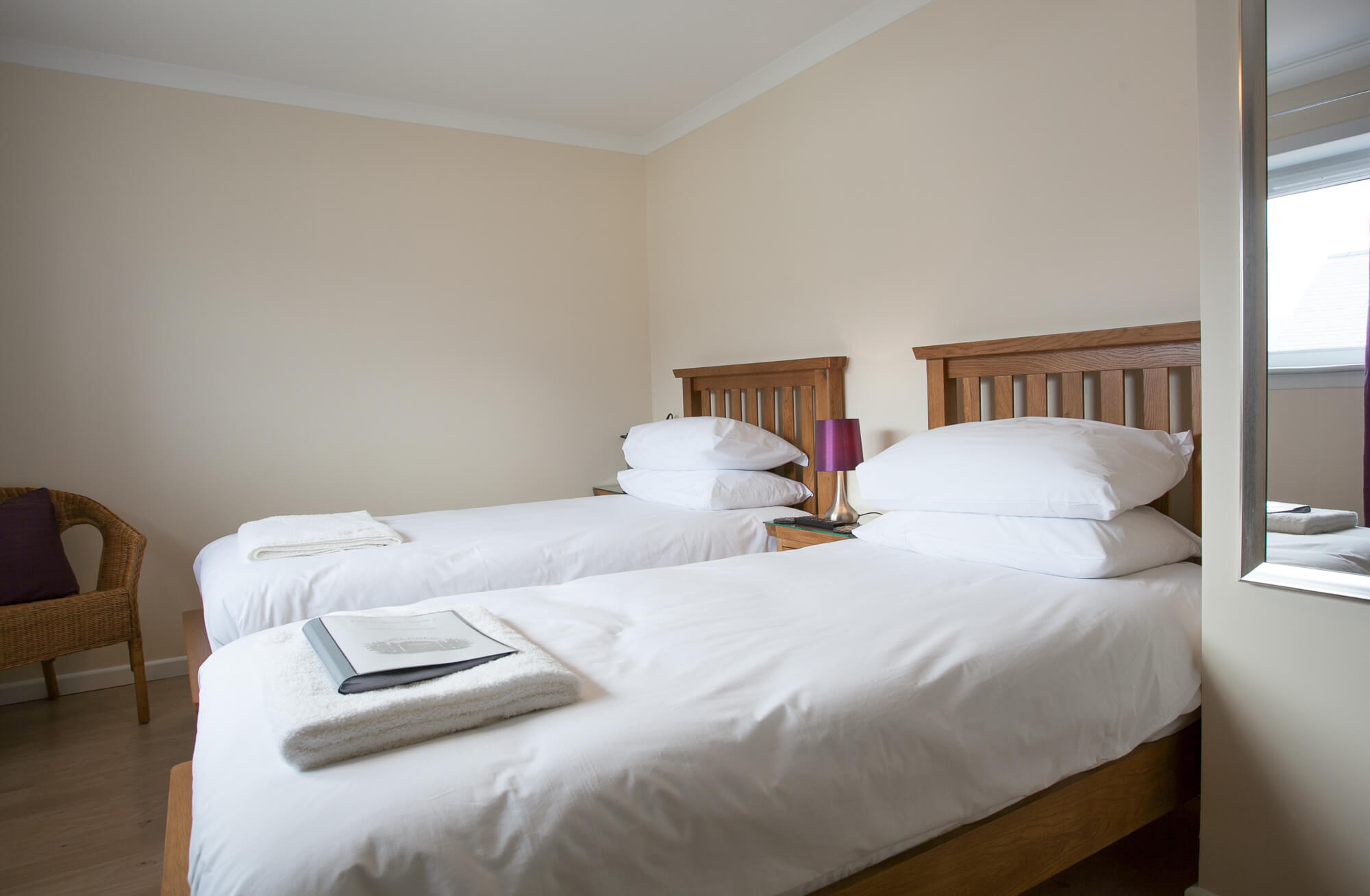 The twin bed room
